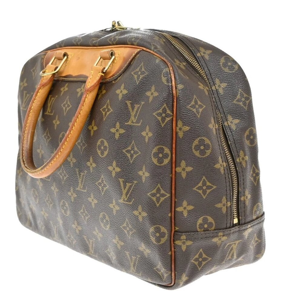 LOUIS VUITTON LV Logo Deauville Hand Bag Monogram Leather Brown - Picture 4 of 15